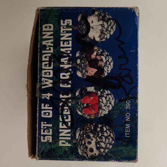 Set of 4 Woodland Pinecone Ornaments from 2003 - Picture 16 of 17